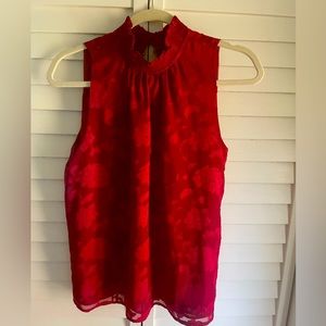 Loft sleeveless top in burgundy size MP